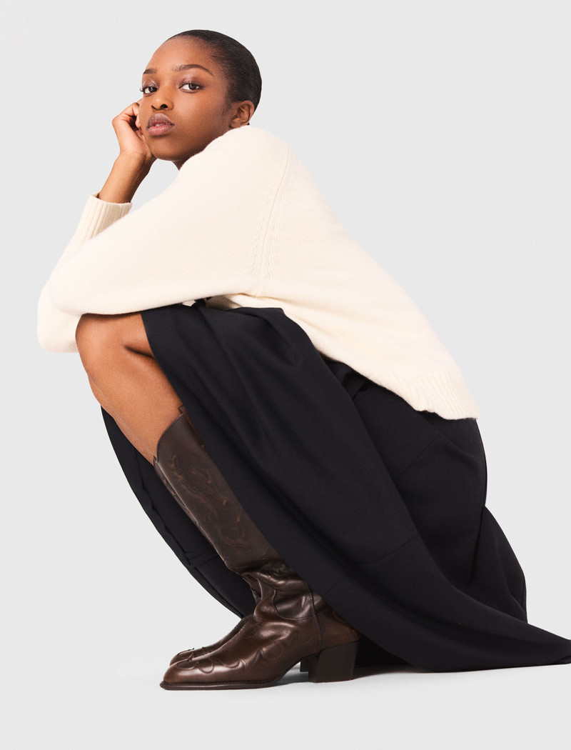 maje Leather cowboy boots outlook