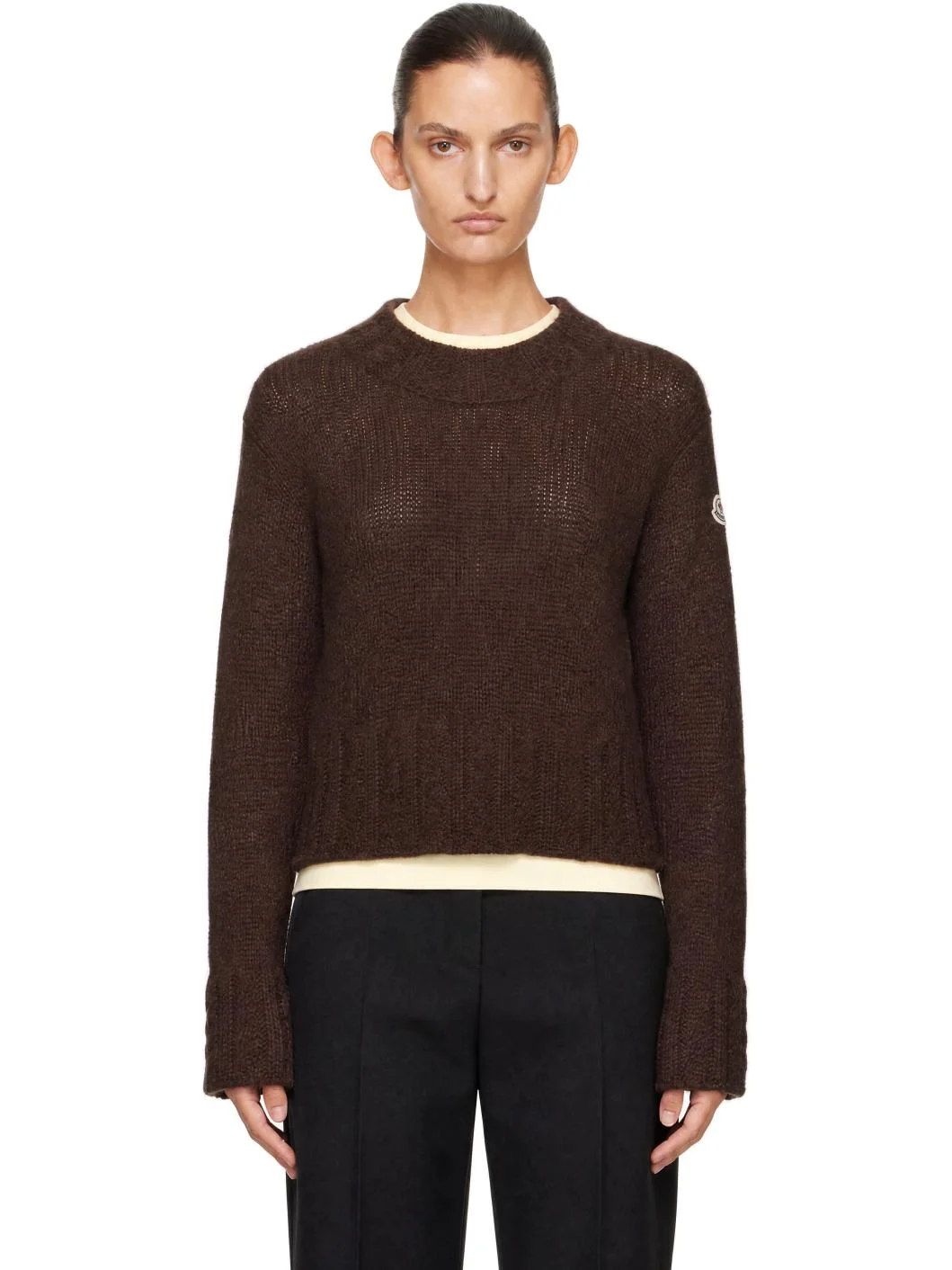 Brown Alpaca Blend Sweater - 1