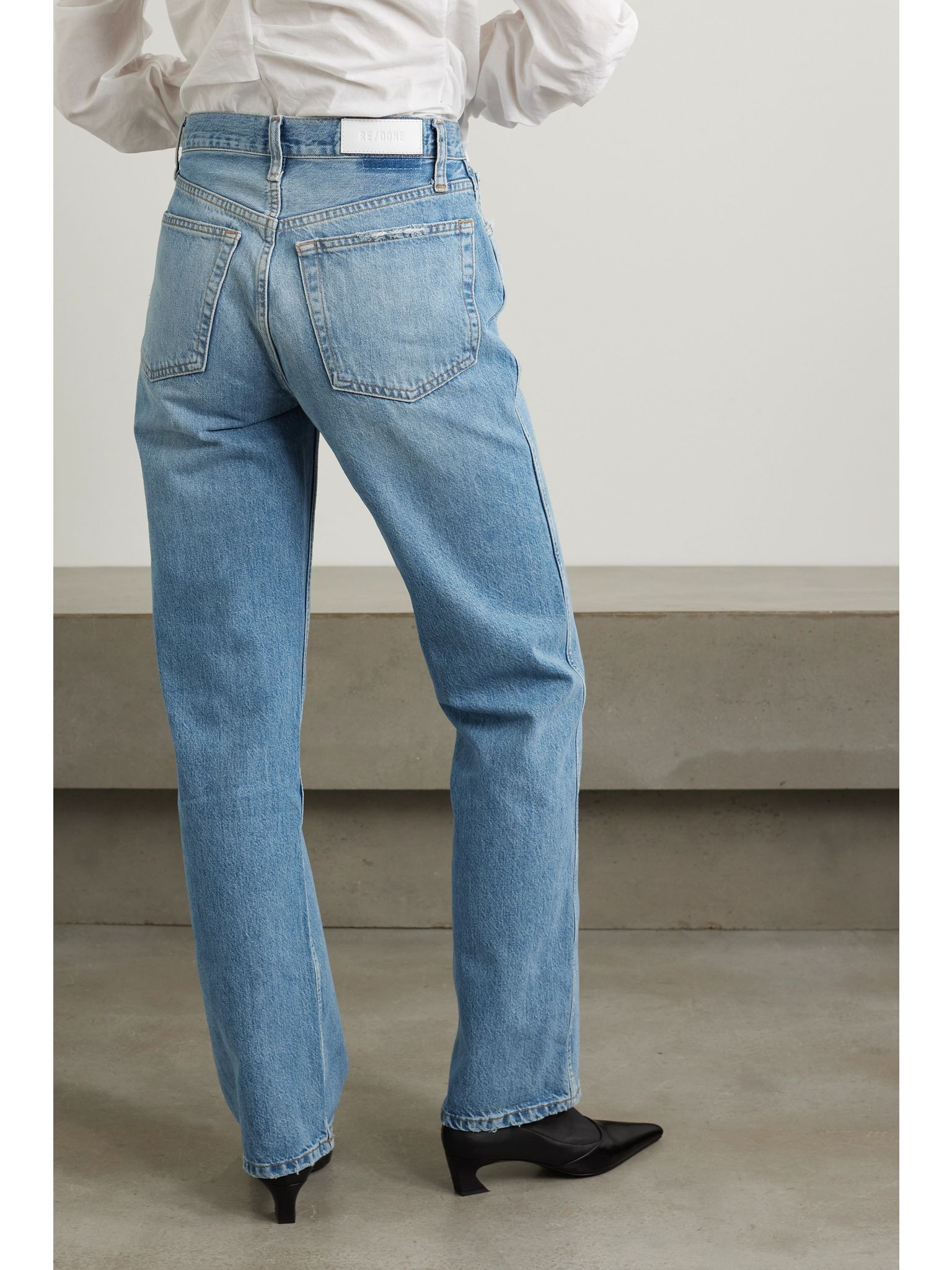 90s Loose high-rise straight-leg jeans Light denim - 4