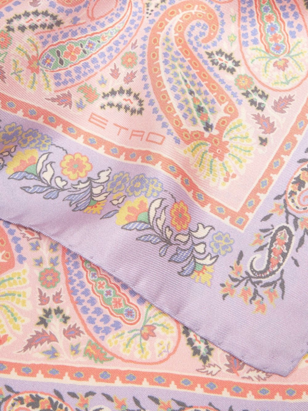 printed silk scarf - 2