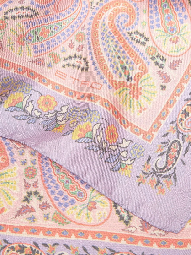 Etro printed silk scarf outlook