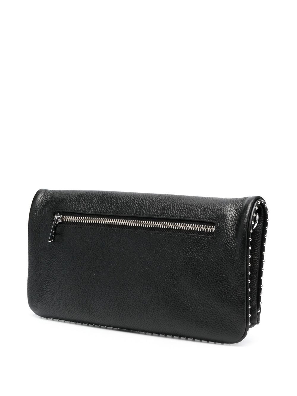logo-plaque stud-embellished shoulder bag - 2