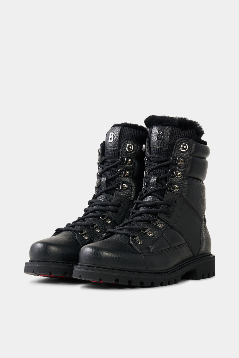 Lace-up boots Helsinki with spikes in Black 8