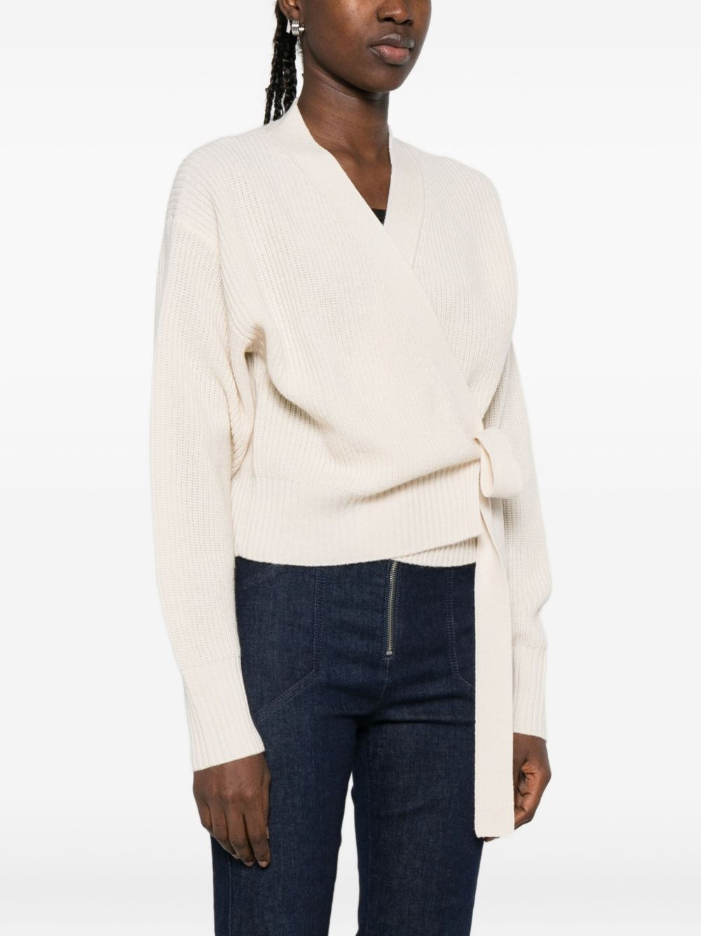 wrap-tie cardigan - 3