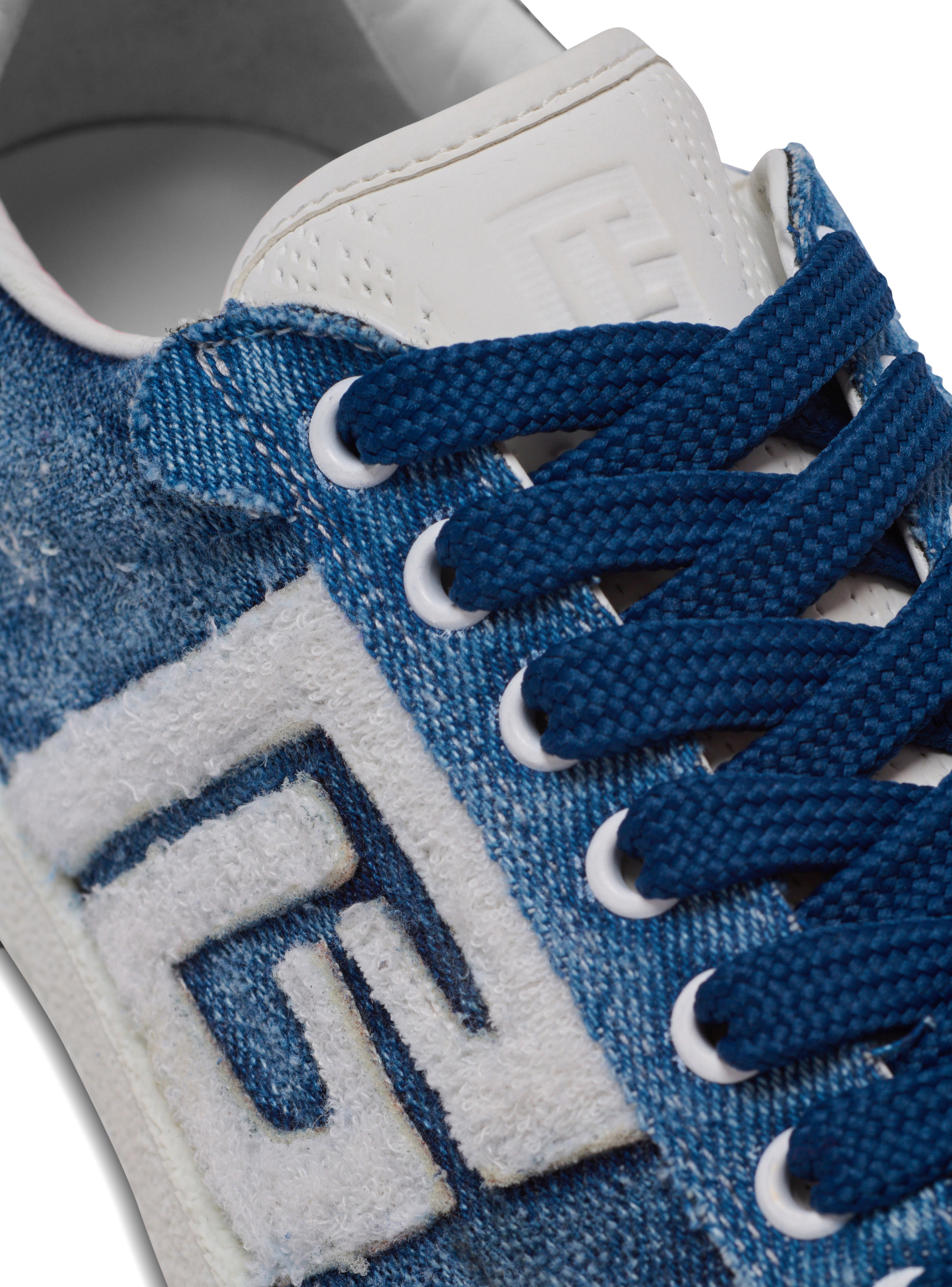 Denim Balmain Swan trainers - 6
