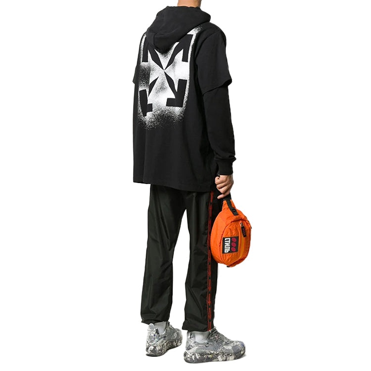 Men's Off-White Arrow Logo Black OMBB051E20FLE0011001 - 4