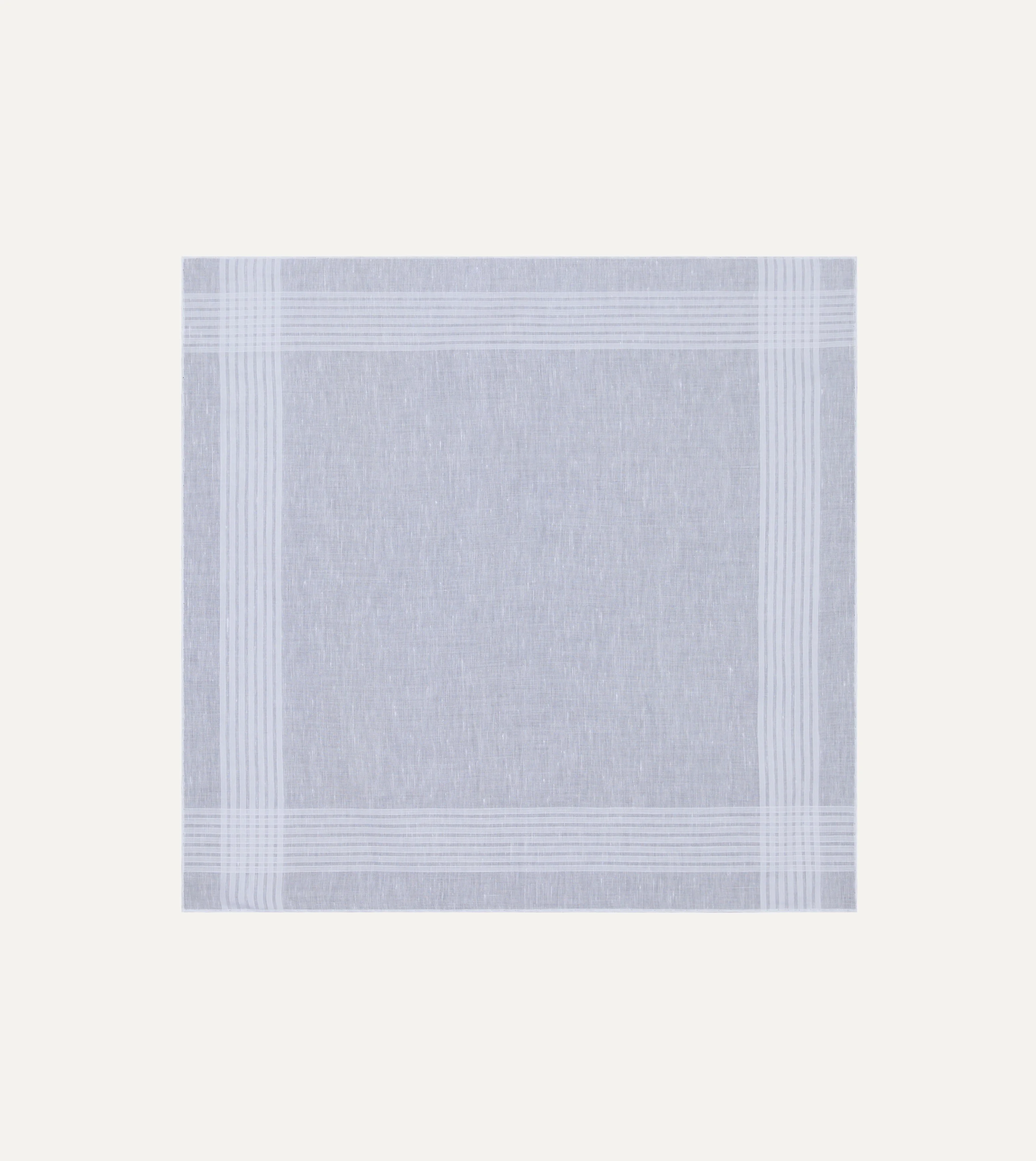 White Cotton-Linen Handkerchief - 1