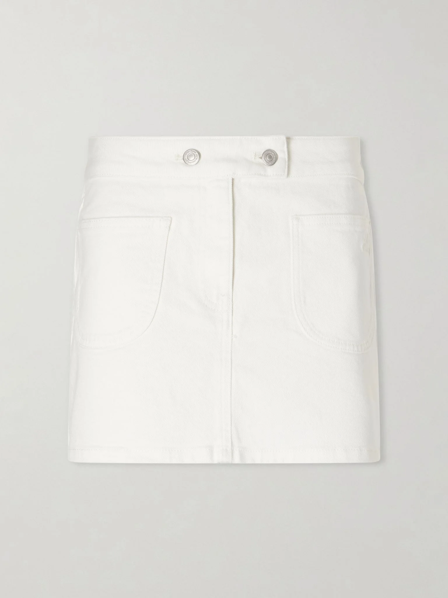 Denim mini skirt White - 1