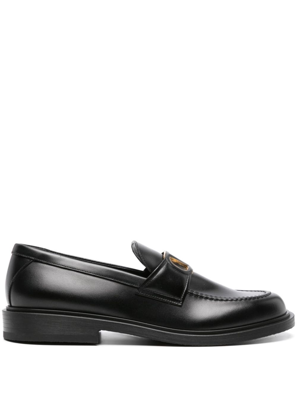VLogo leather loafers - 1