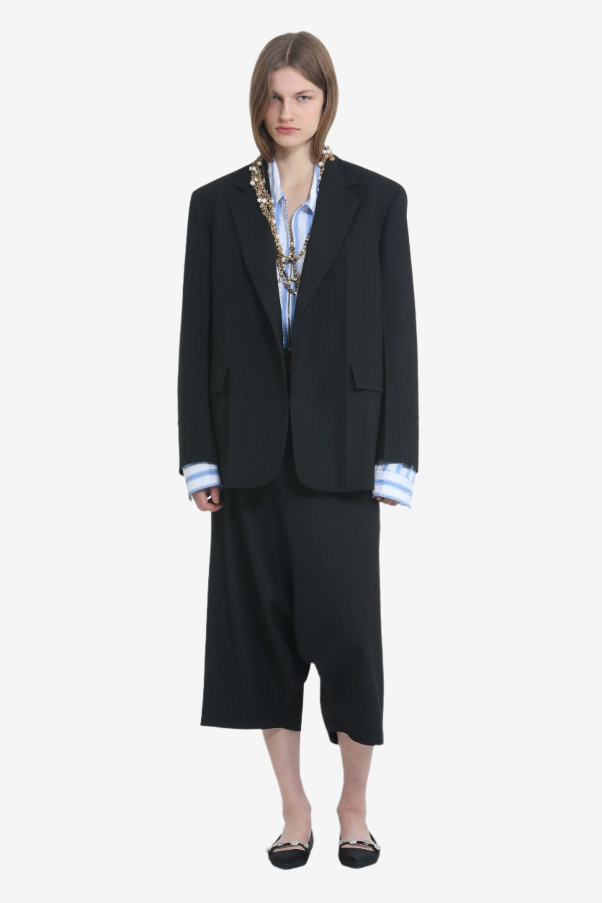 OVERSIZED BLAZER WITH SHOULDER PADS - 1