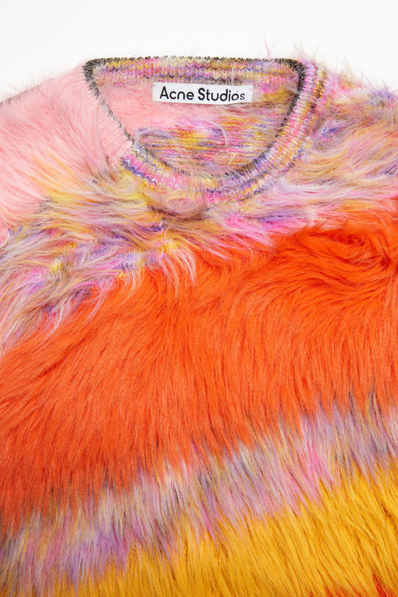 Crew neck jumper - Pumpkin orange/multi 5