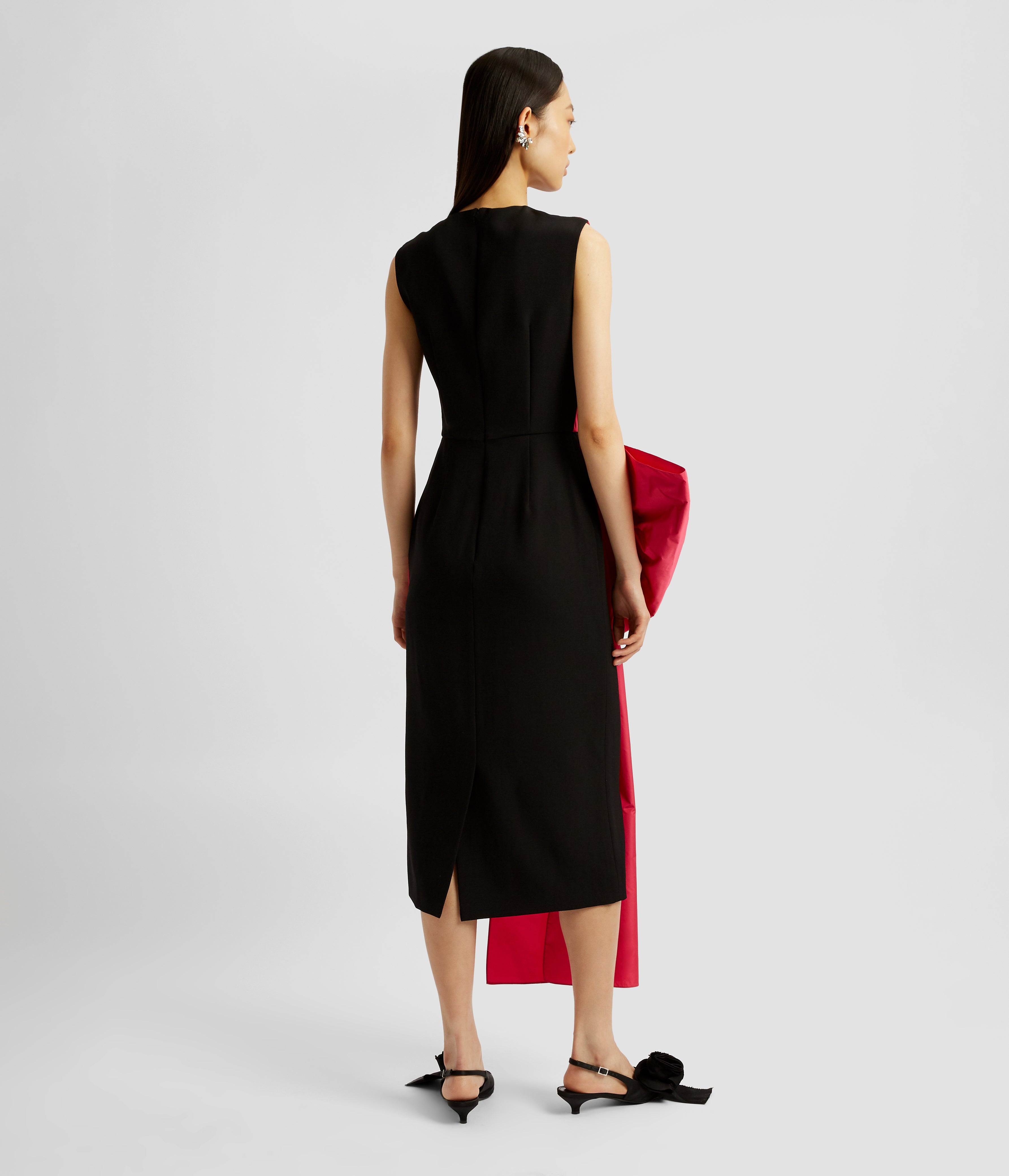 MIDI DRESS WITH DRAPE DETAIL - 3