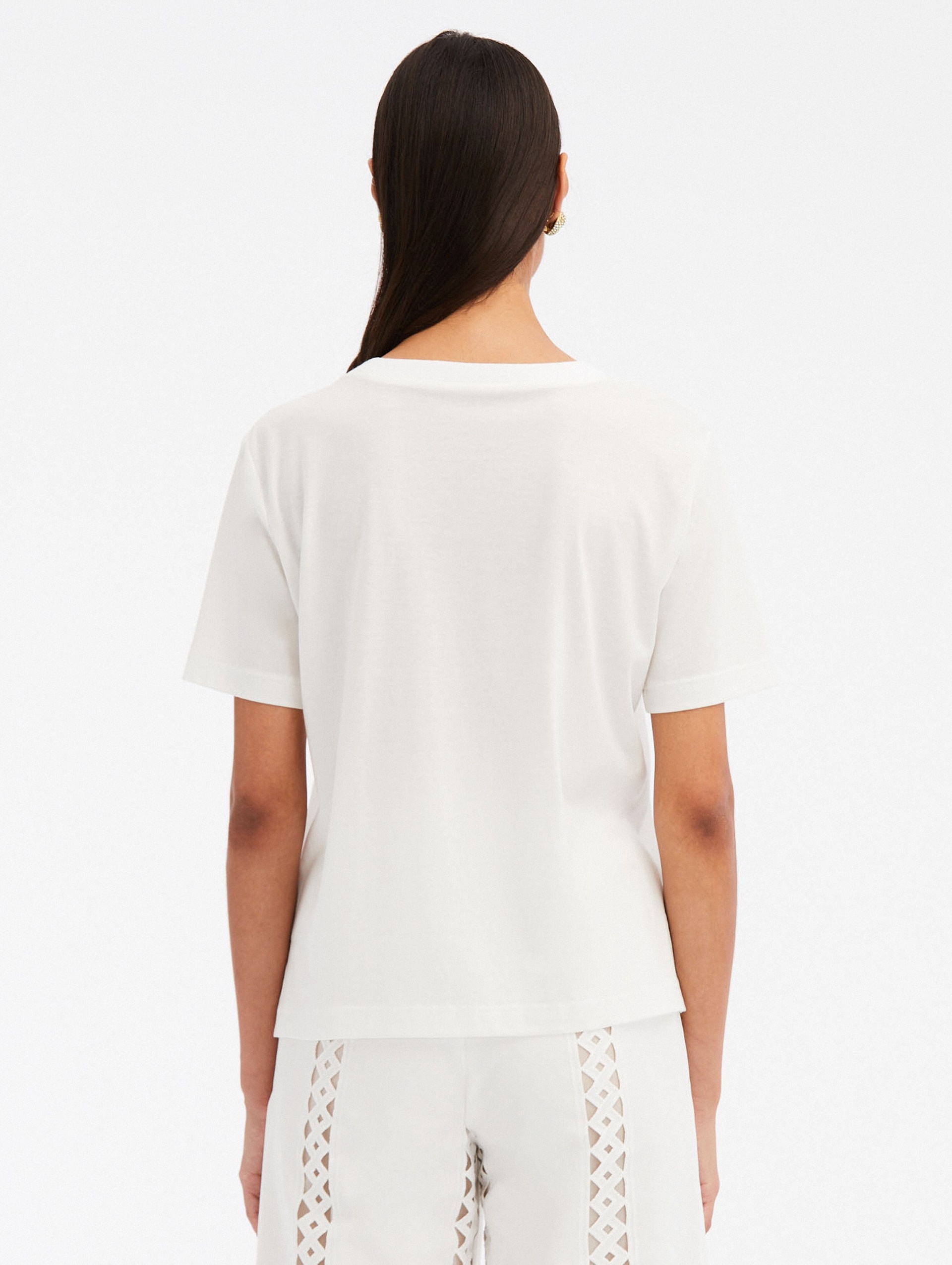 CACTUS EYELET GUIPURE TEE - 3