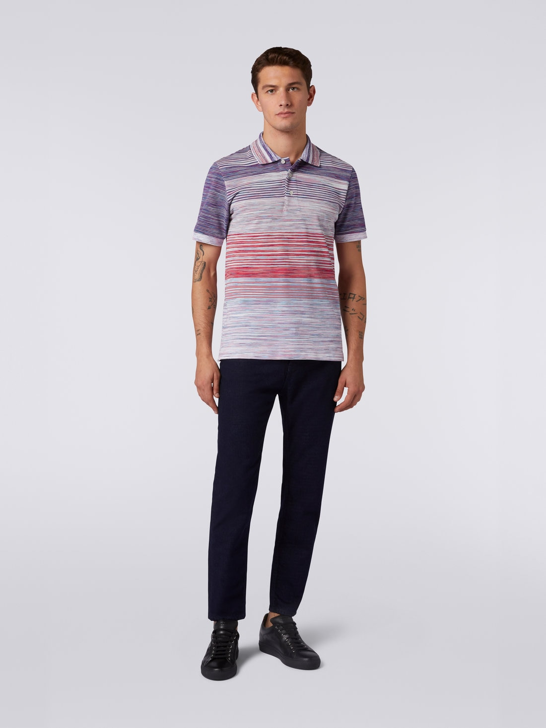 Slub cotton piqué polo shirt - 2