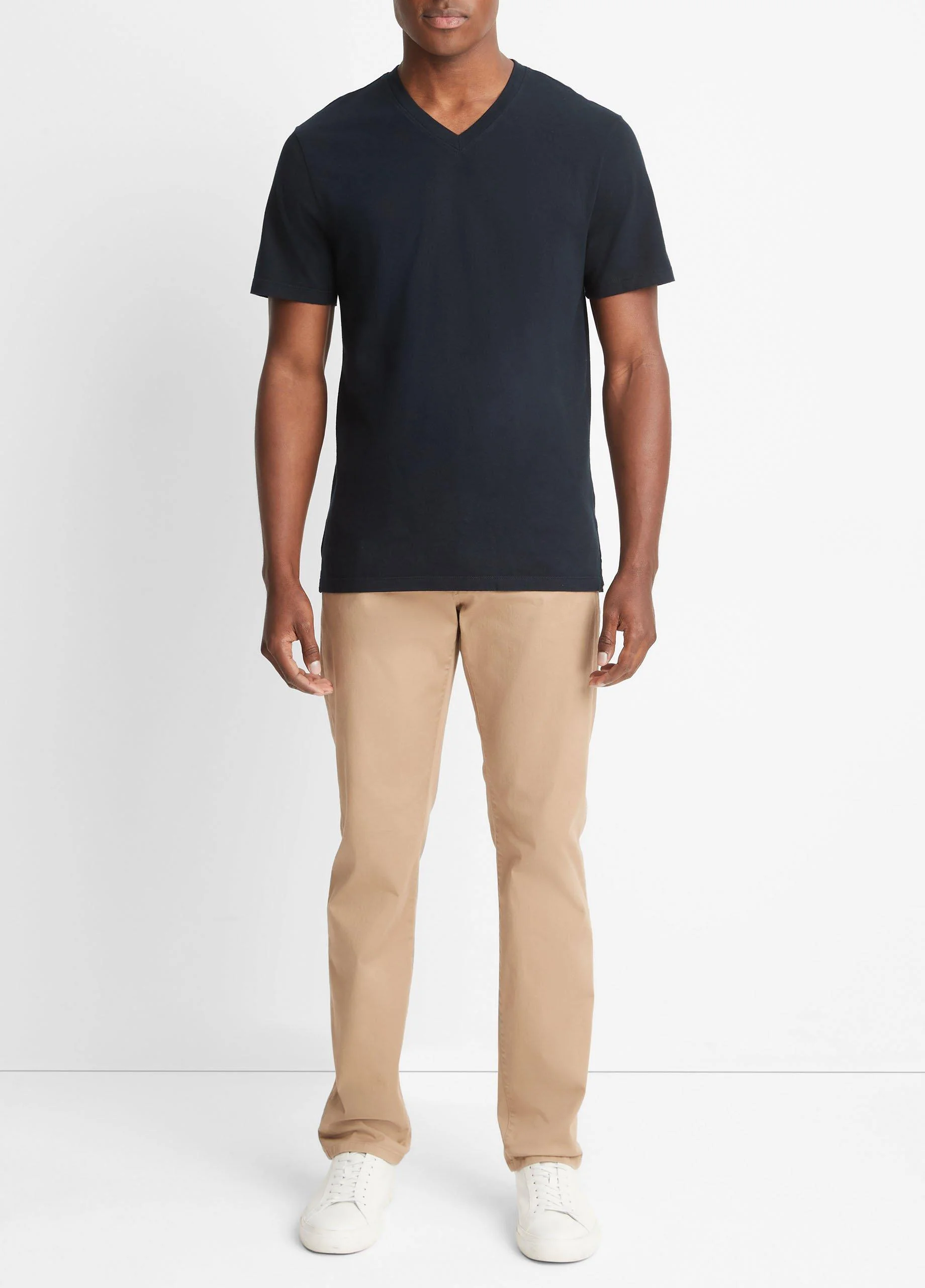 Garment Dye Short Sleeve V-Neck T-Shirt - 1