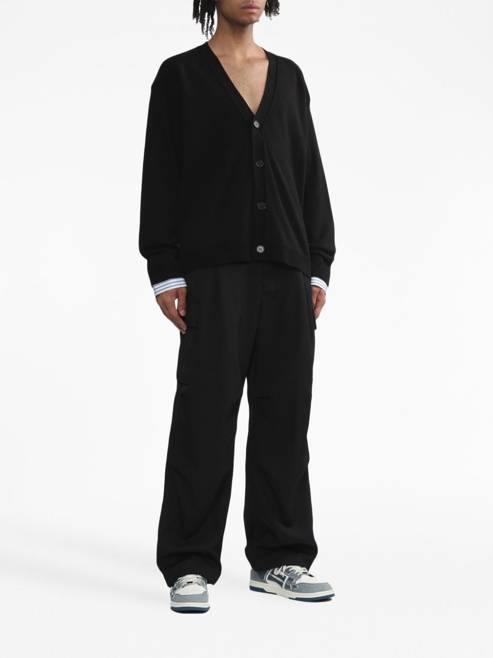 layered knitted cardigan - 2