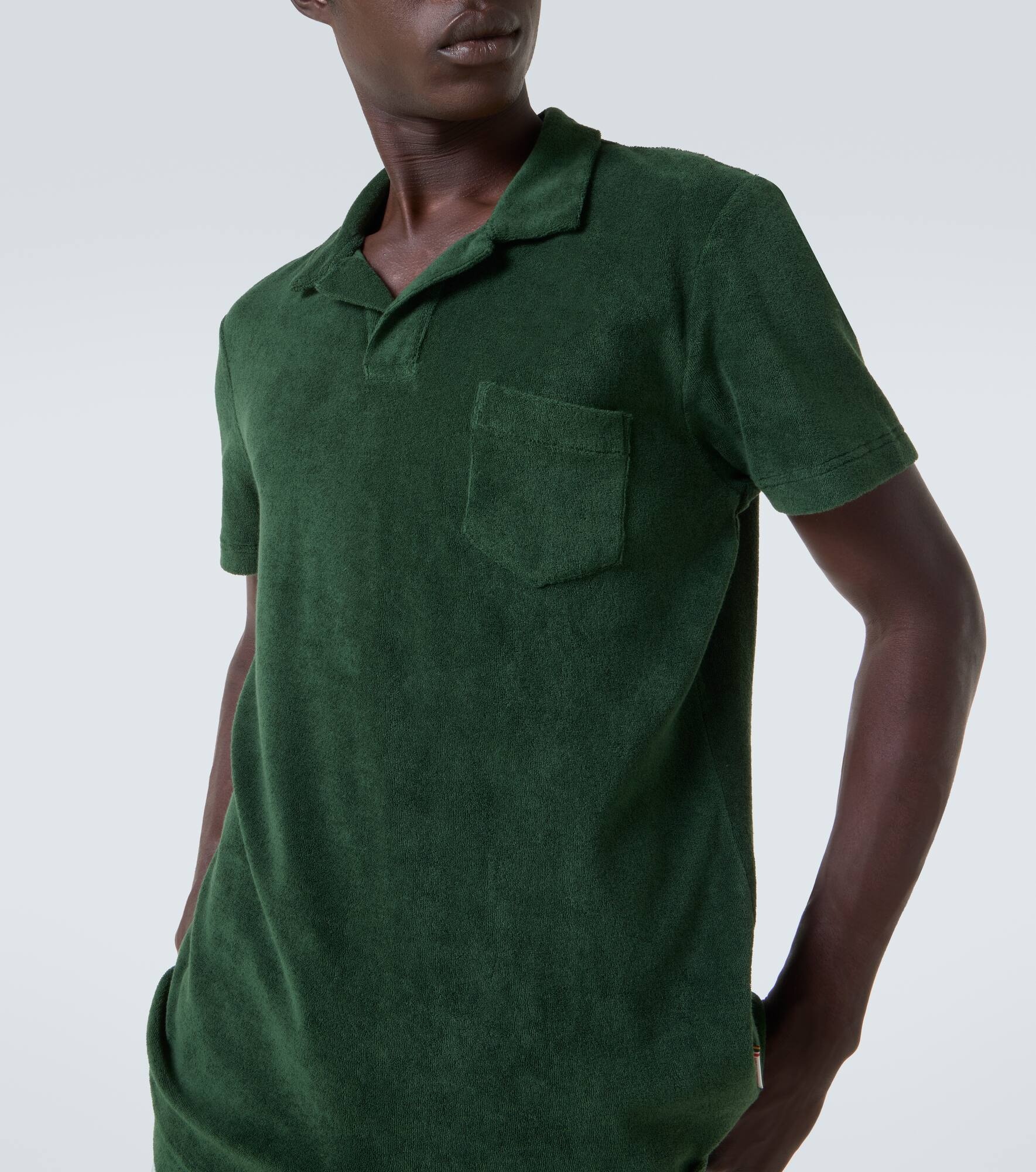 Cotton terry polo shirt - 5