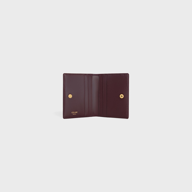 CELINE BI-FOLD CARD HOLDER IN Shiny calfskin outlook