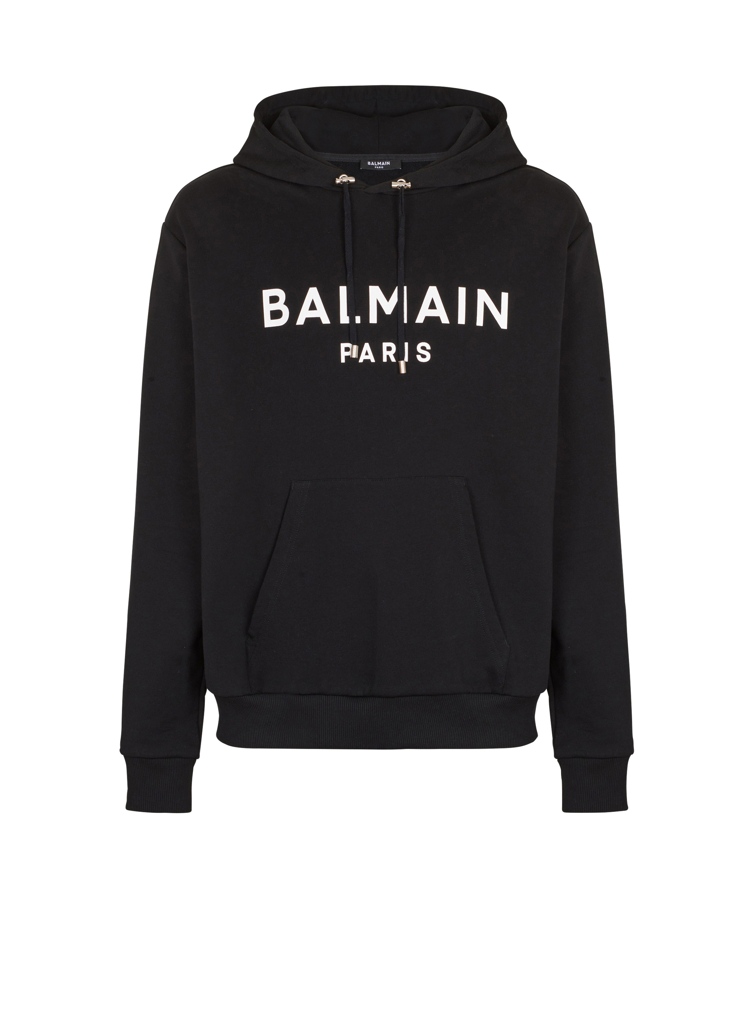 Cotton printed Balmain logo hoodie - 1