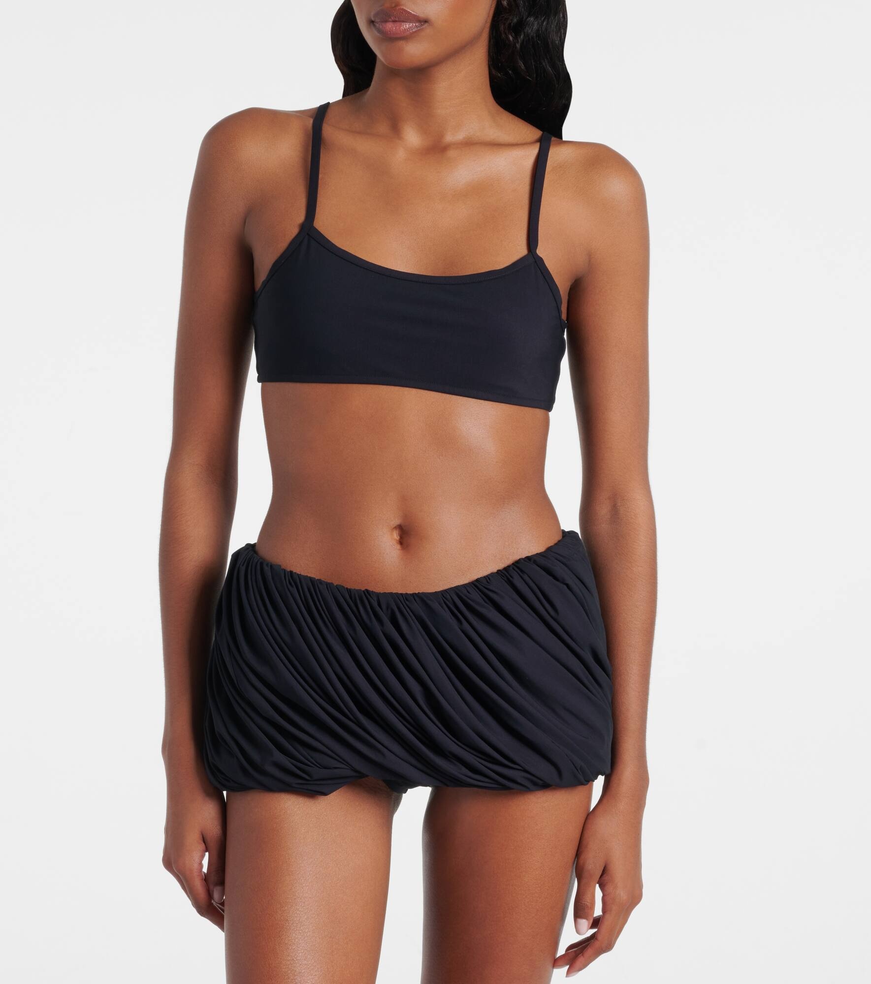 Pleated low-rise bikini - 3