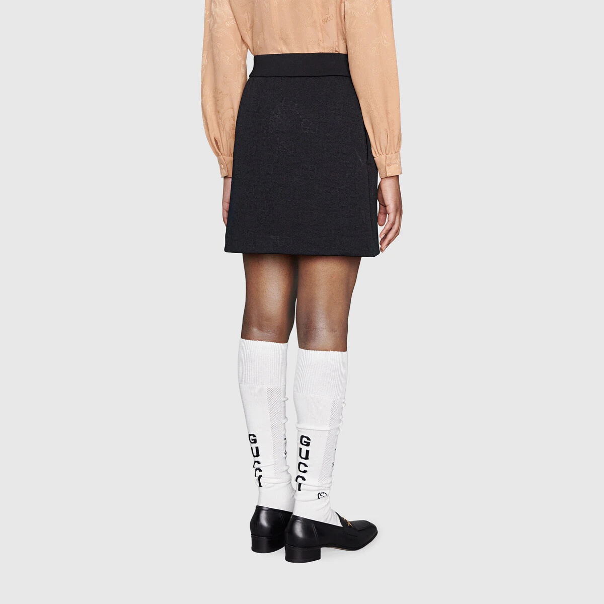 GG jacquard jersey skirt - 4