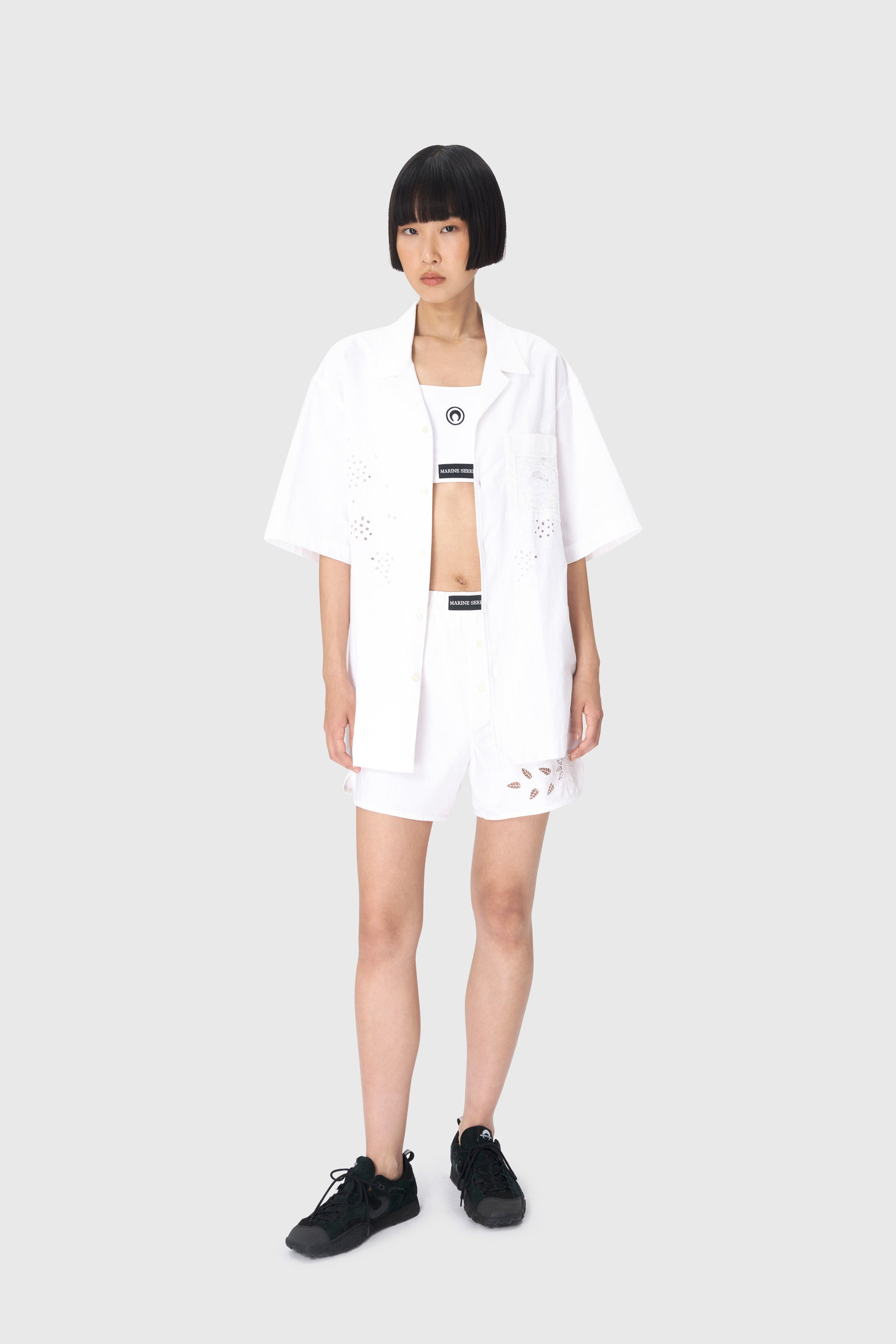 Regenerated Household Linen Bowling Shirt - 2