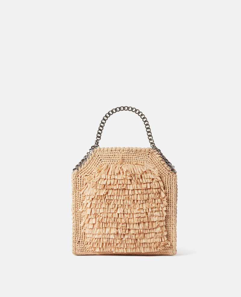 Stella McCartney Falabella Raffia Tiny Tote Bag outlook
