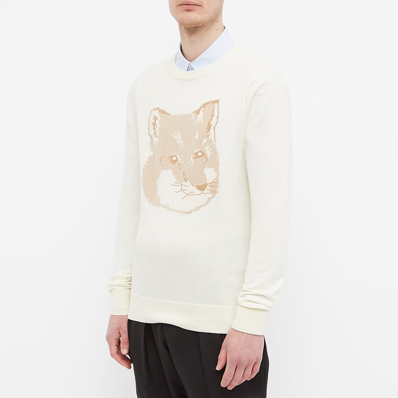Maison Kitsuné Maison Kitsuné Fox Head Crew Knit outlook