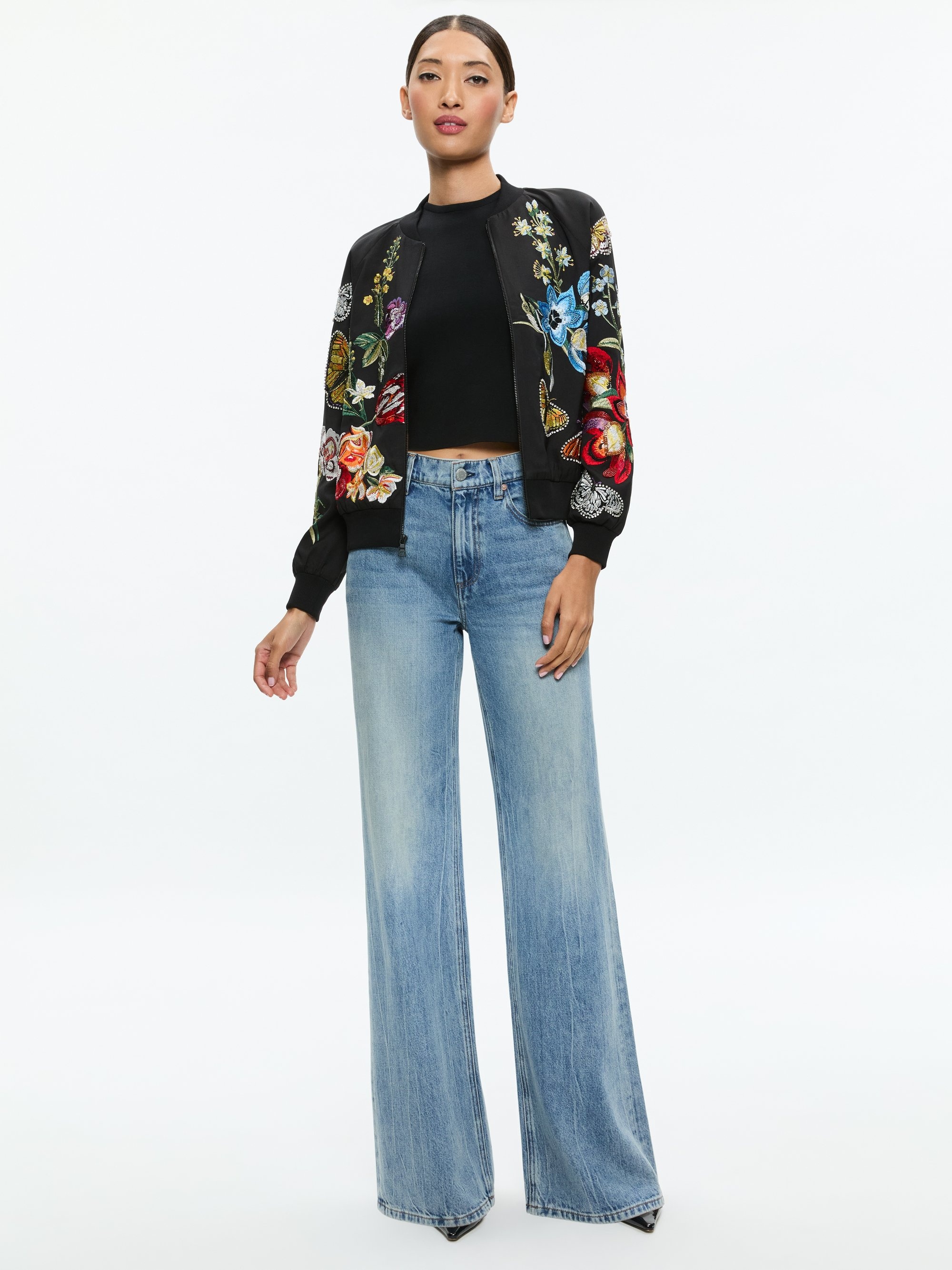 FELISA EMBELLISHED VARSITY JACKET - 3