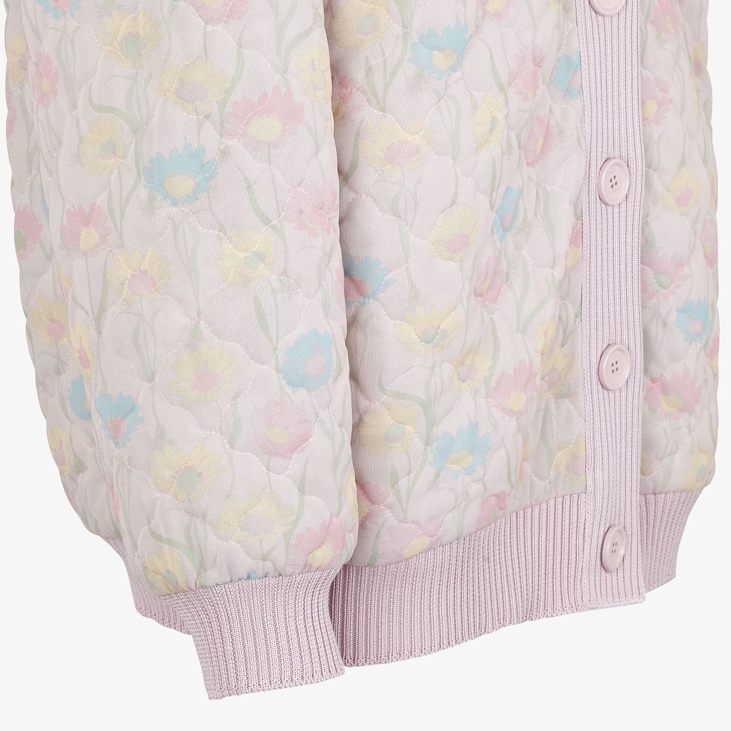 Pink quilted fabric blouson jacket - 3