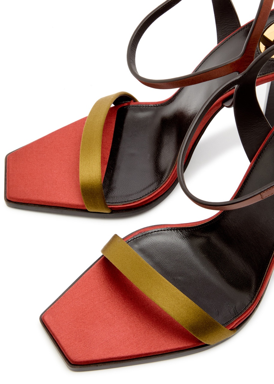 Saint Laurent Lydia 110 Satin Sandals - 3