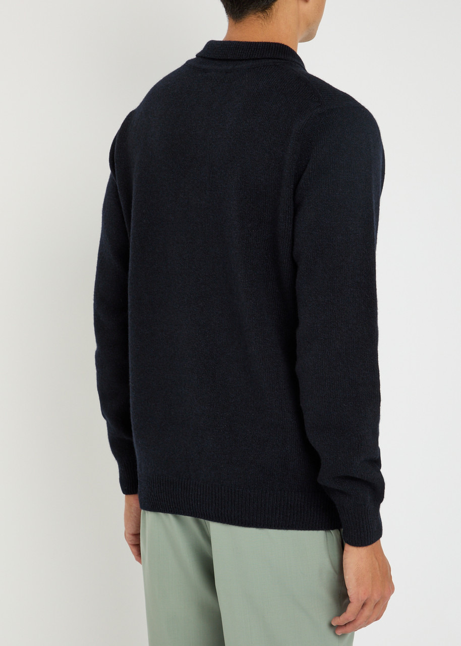 Sunspel Wool Polo Jumper - 3