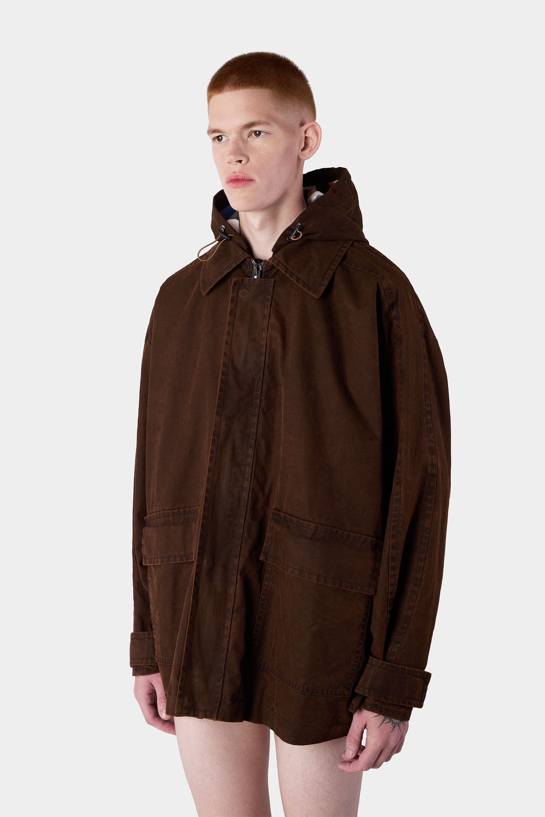 CAR COAT / brown - 3