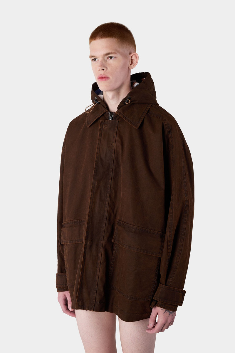 CAR COAT / brown 3