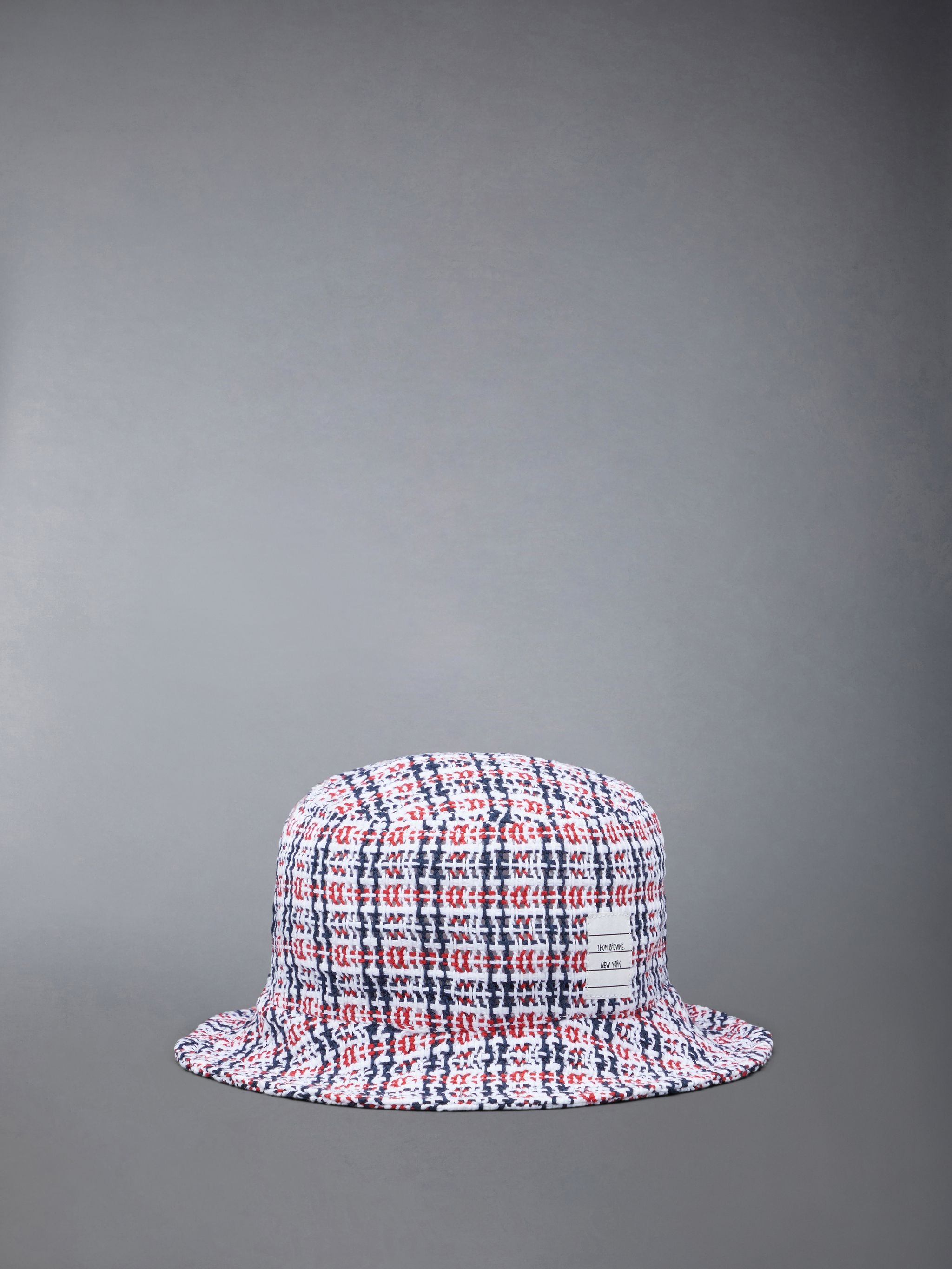 Check Crochet Tweed Classic Bucket Hat - 1