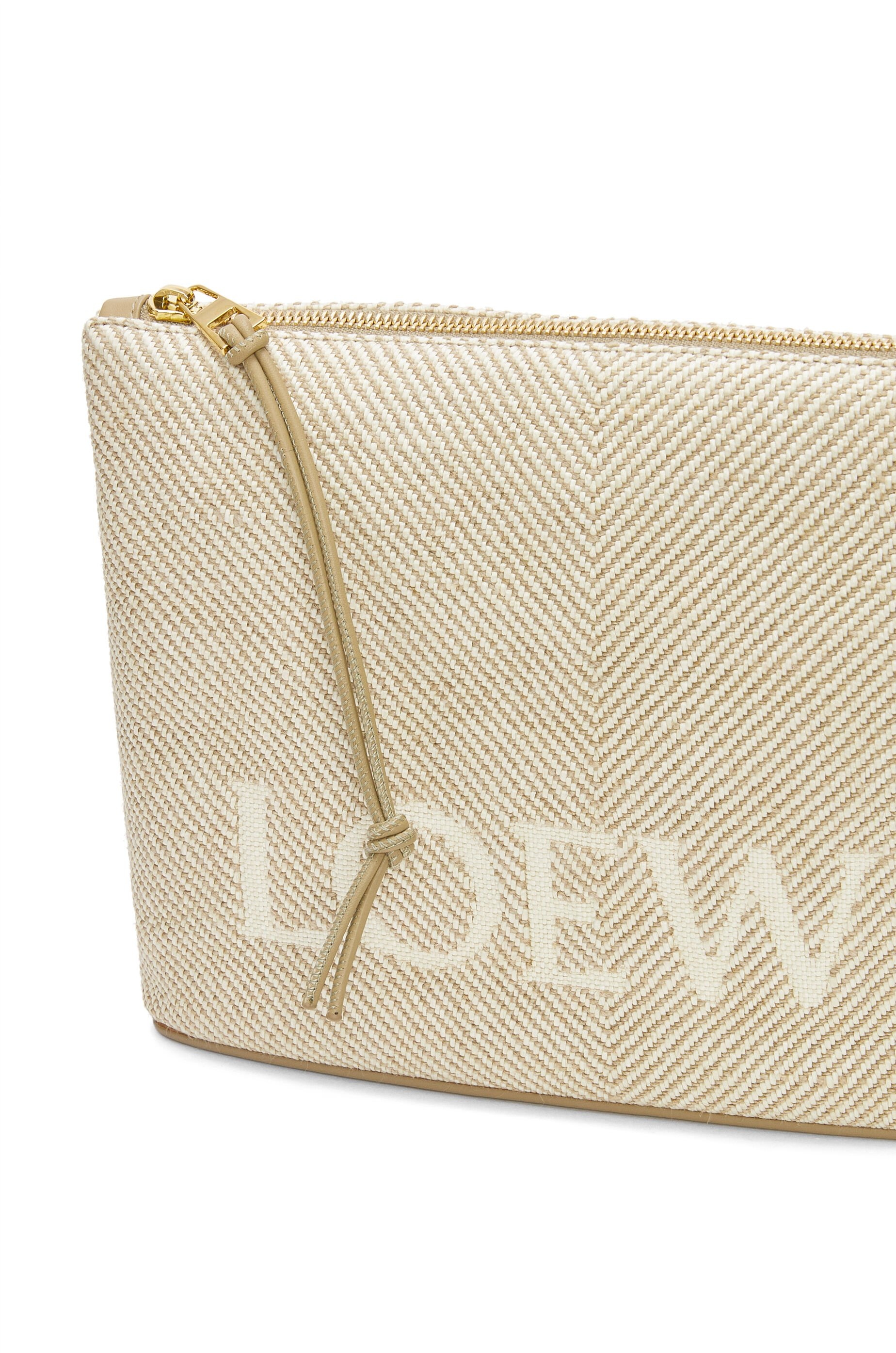 Oblong pouch in LOEWE jacquard and calfskin - 4