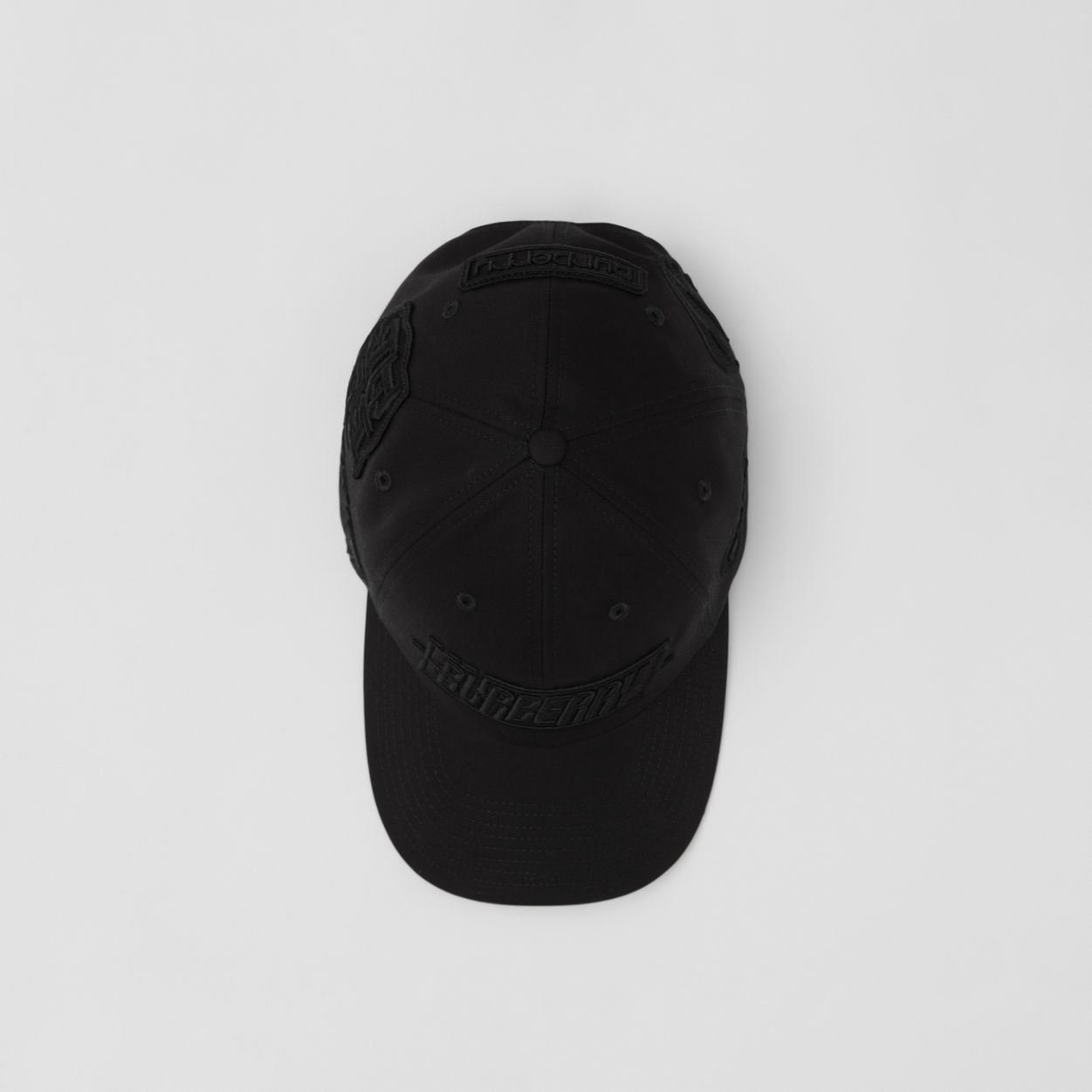 Badge Appliqué Cotton Gabardine Baseball Cap - 6