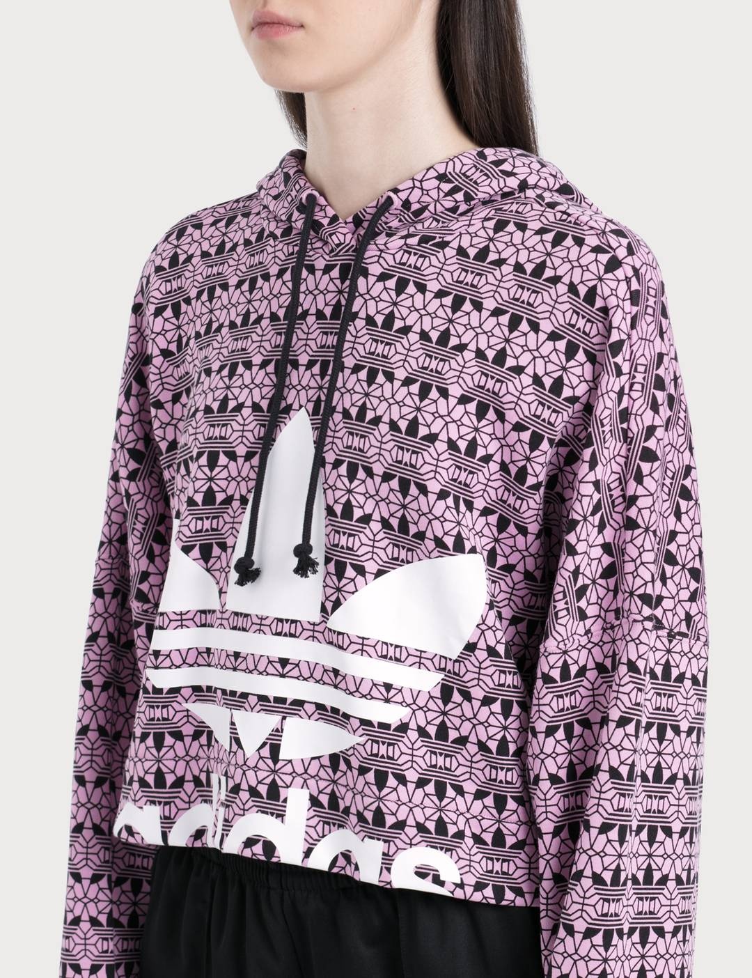 Trefoil Allover Print Hoodie - 3