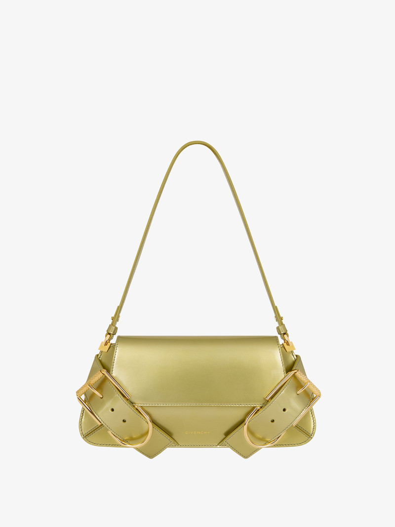 VOYOU SHOULDER FLAP BAG IN PATENT EFFECT LEATHER 1
