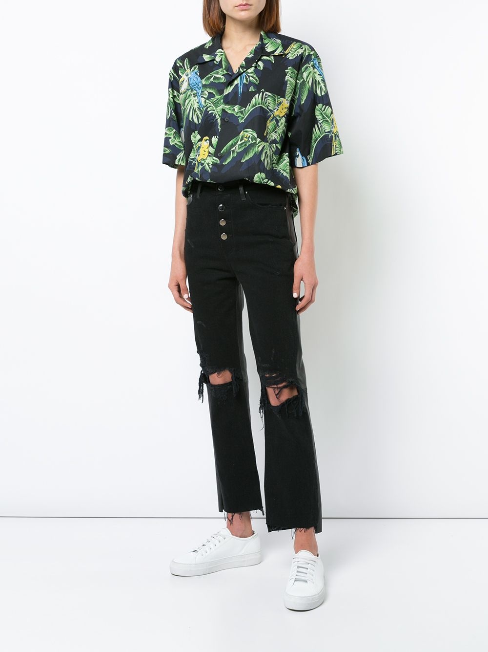 cropped flared jeans - 2
