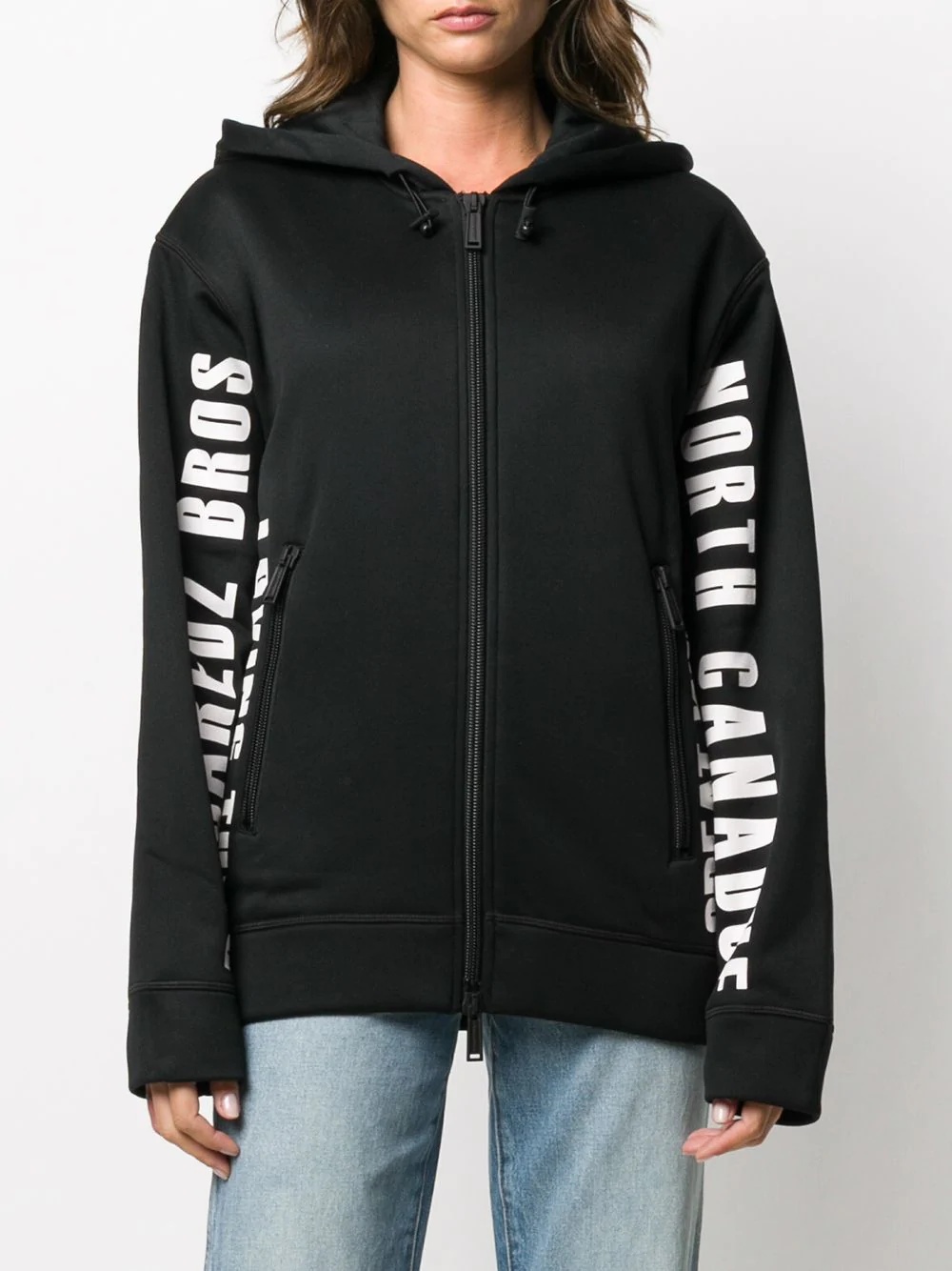 slogan print ski hoodie - 3