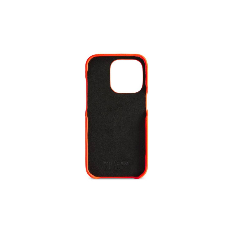 BALENCIAGA Cash Phone Case in Fluo Orange outlook