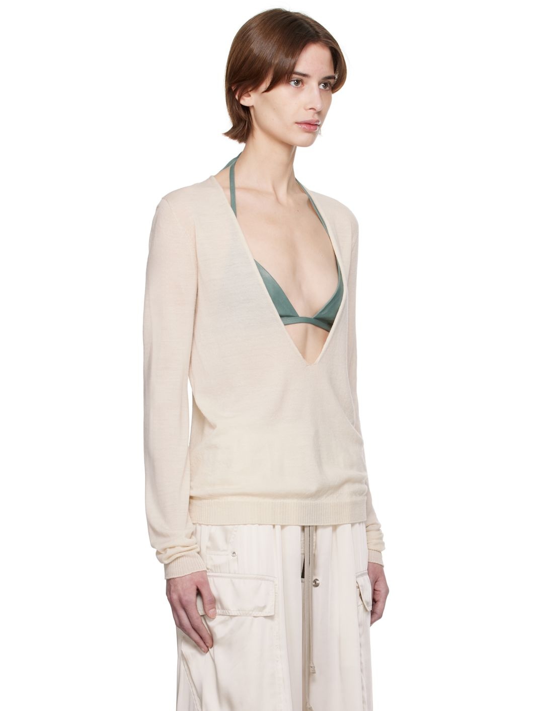 Off-White Hollywood Xtreme V Neck Pull Sweater - 2