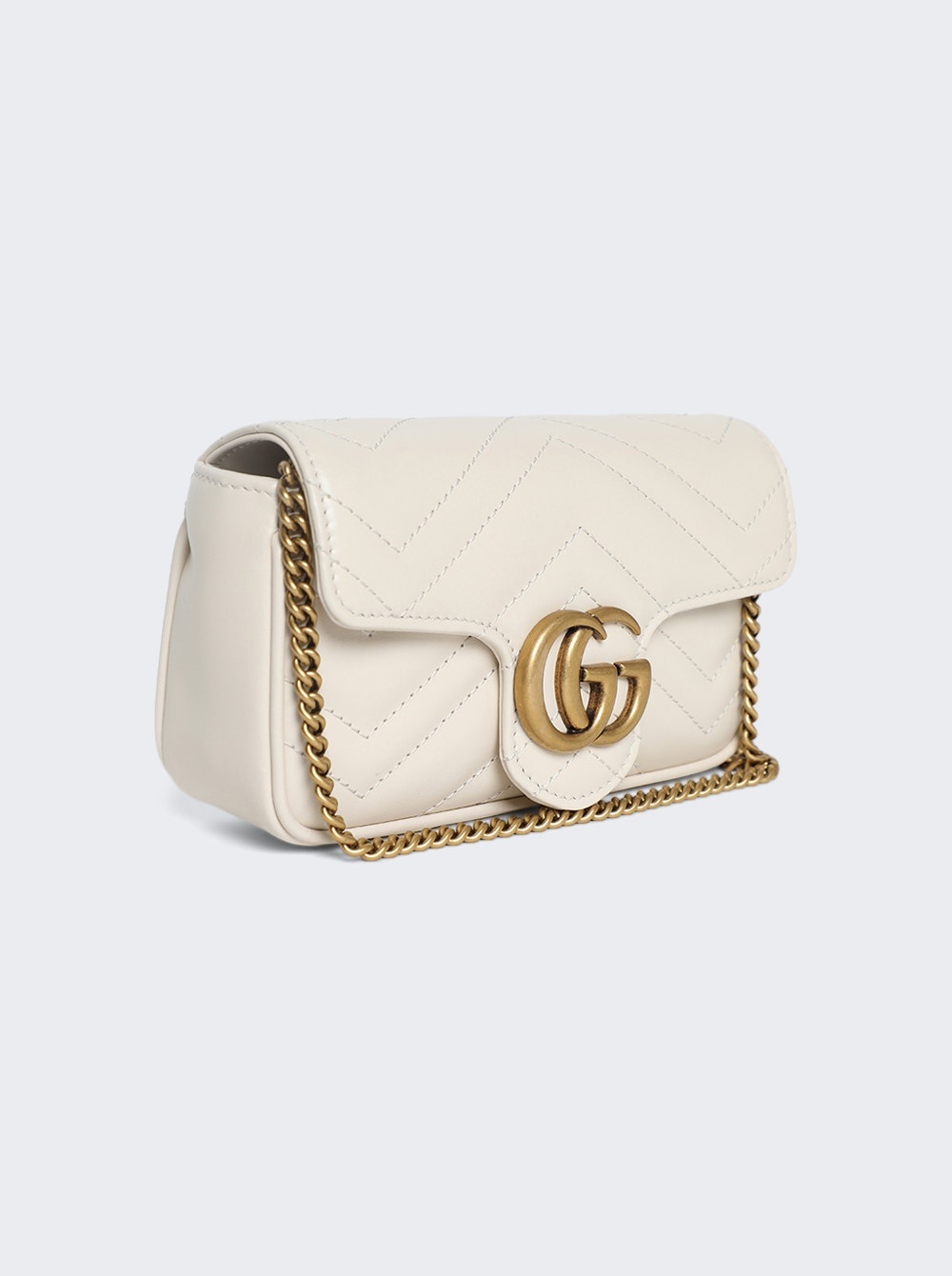 GG Marmont Leather Super Mini Bag Mystic White - 4