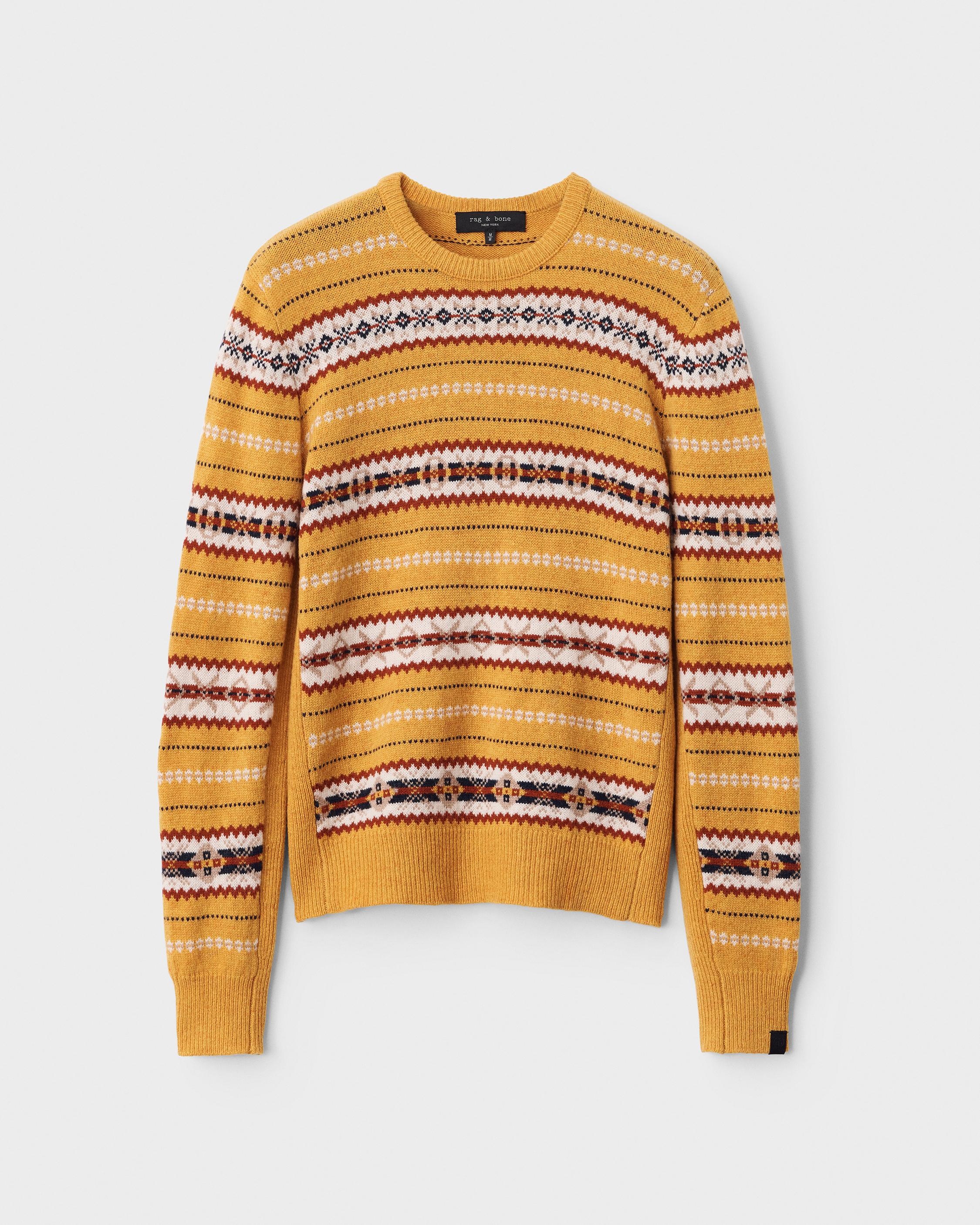Wesley Wool Fair Isle Crew
Relaxed Fit Sweater - 1