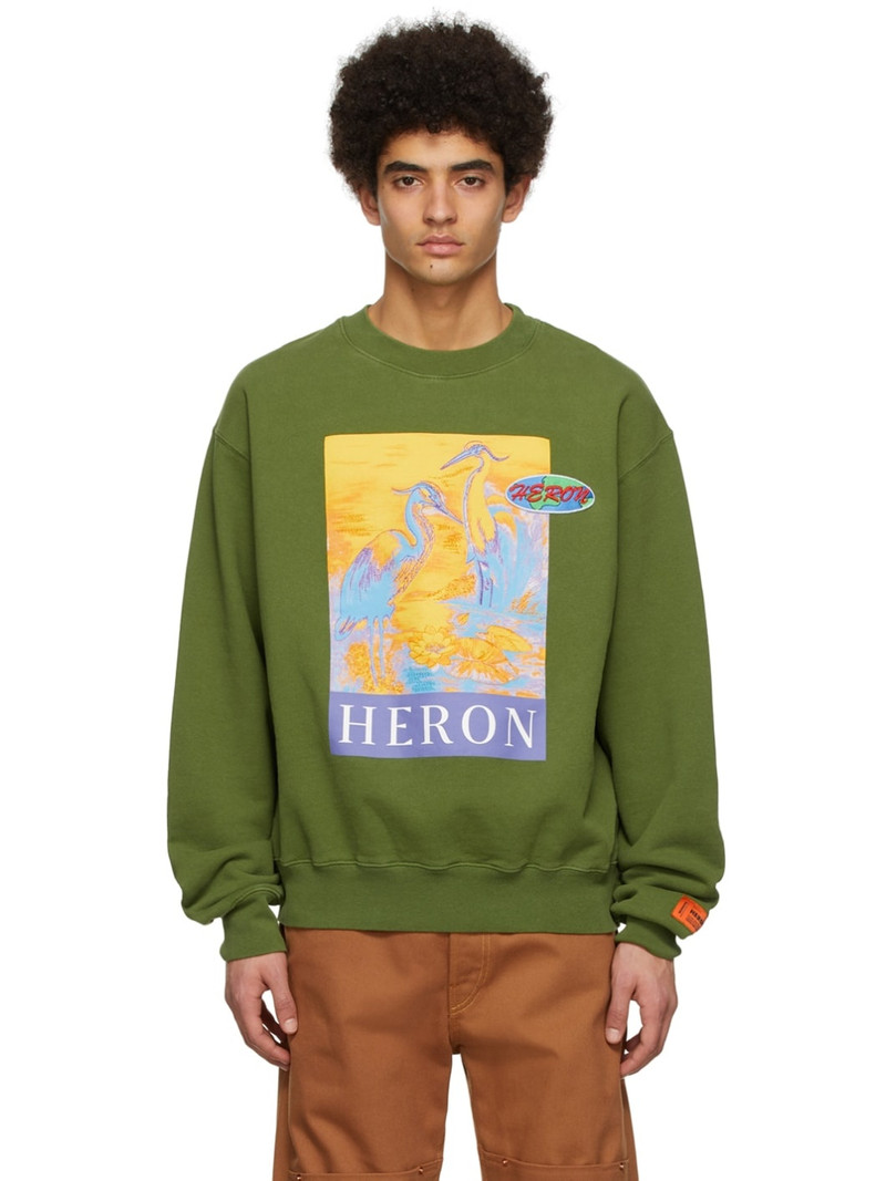 Green Cotton Sweatshirt - 1
