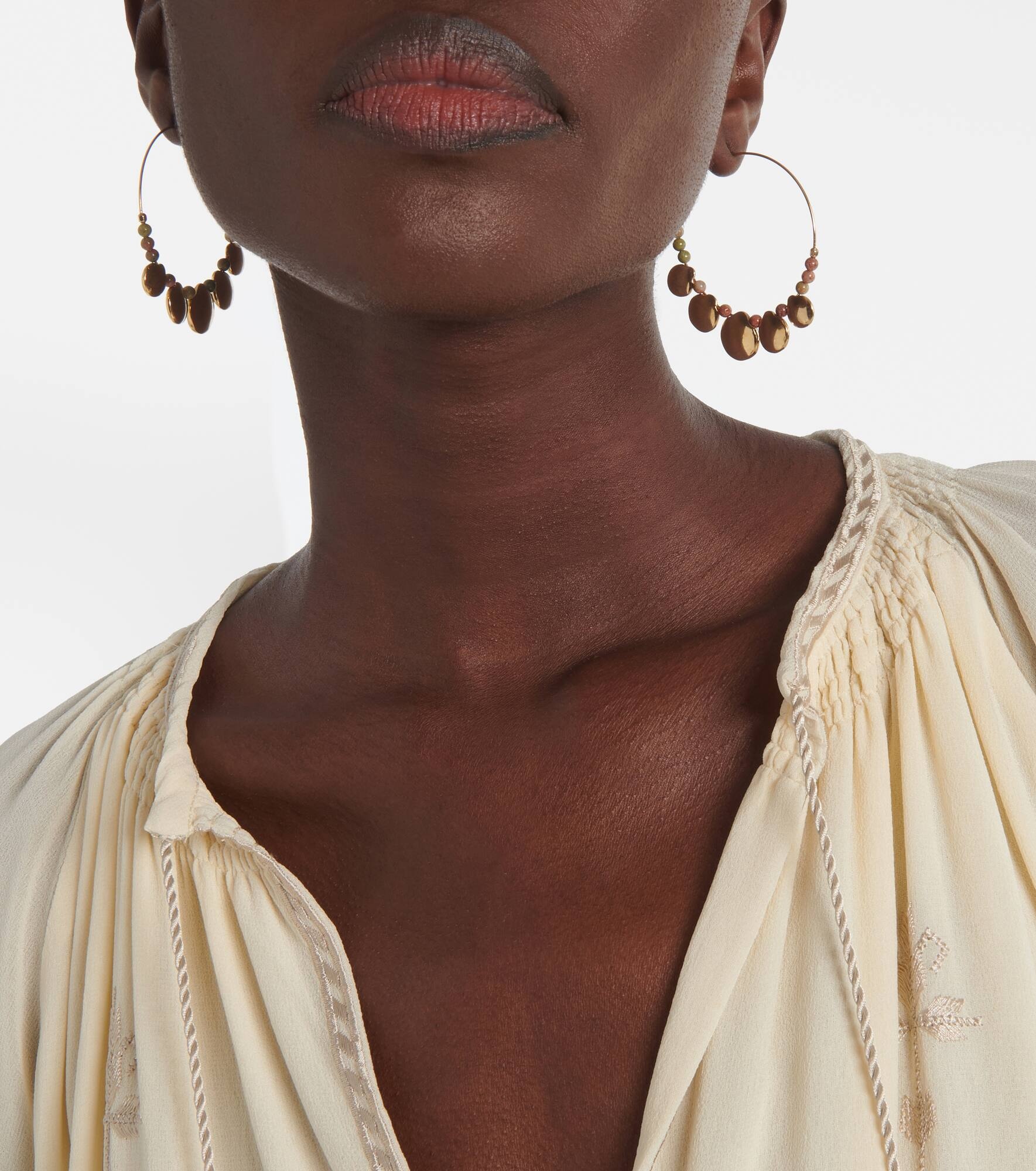 Adriel beaded hoop earrings - 6