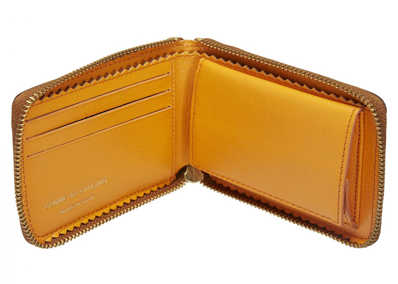 Comme Des Garçons Comme des Garcons SA7100MI Colour Inside Wallet Brown/Orange outlook