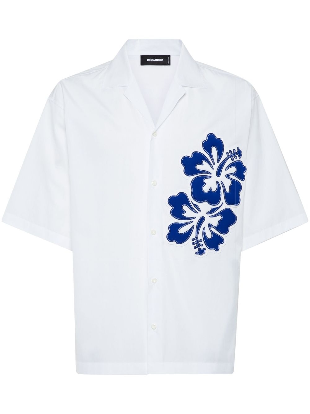 floral-detailing shirt - 1