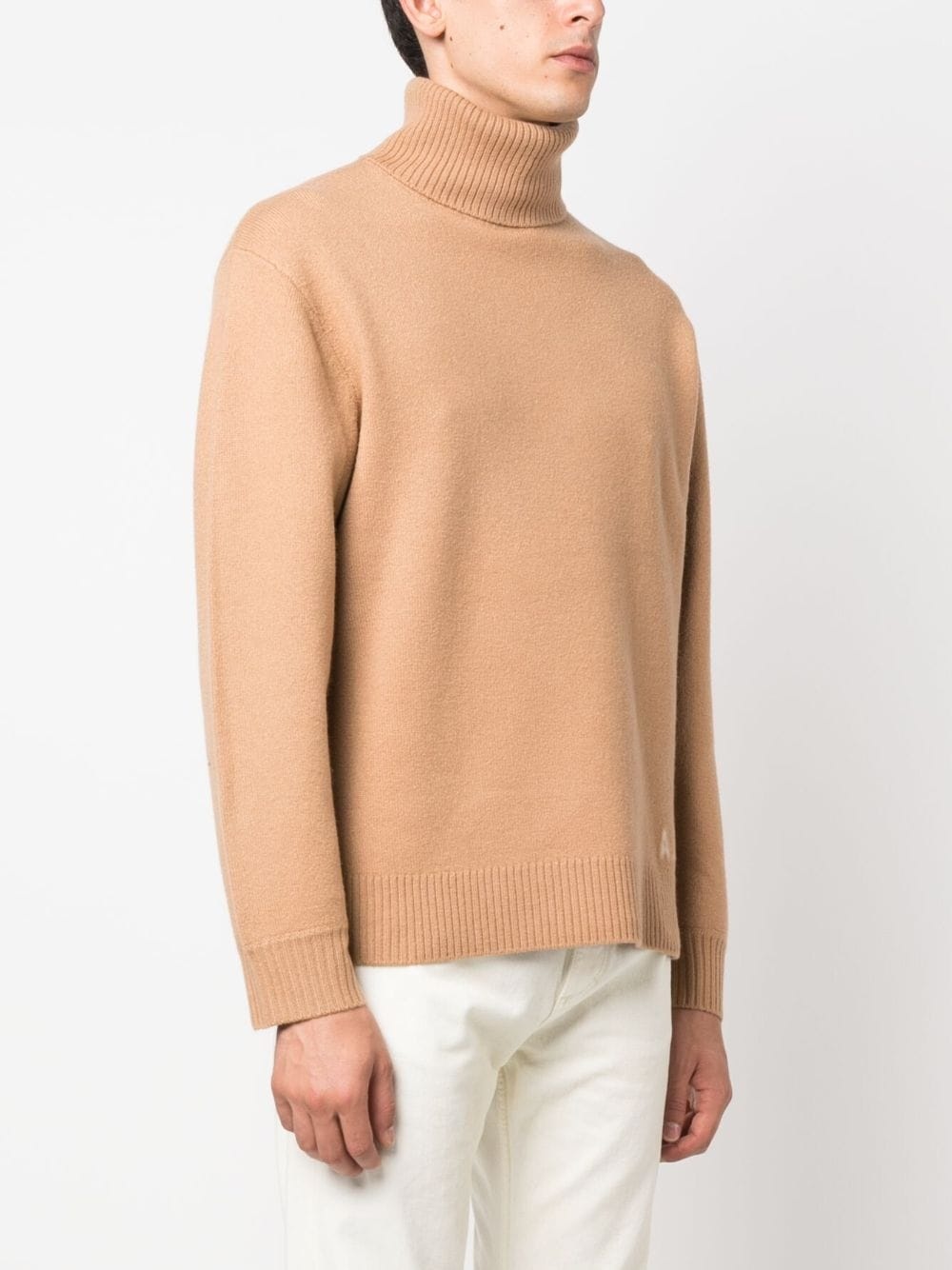 logo-print wool jumper - 3